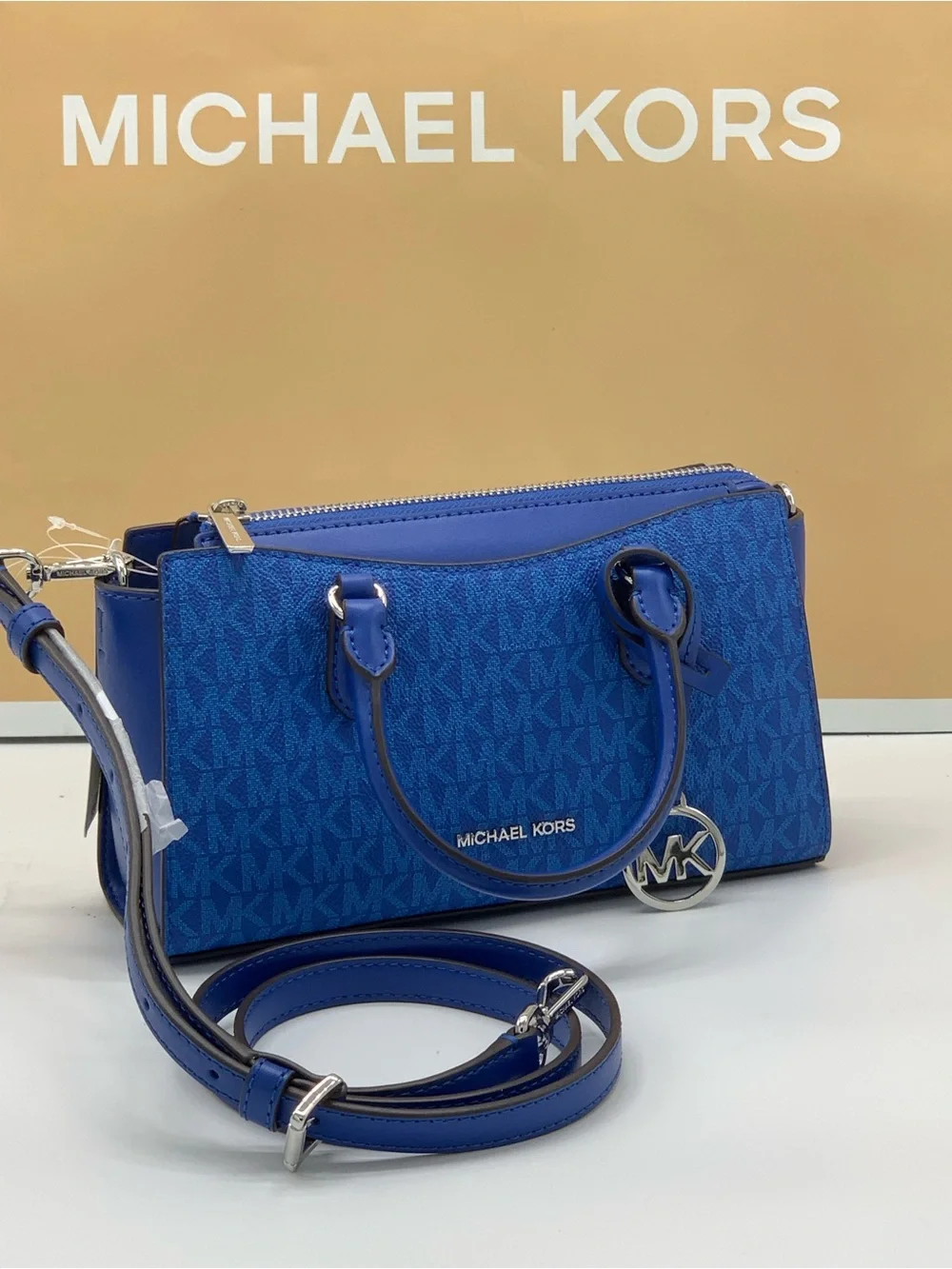 Michael kors ARDEN SMALL SIGNATURE LOGO MESSENGER BAG Galaxy Blue